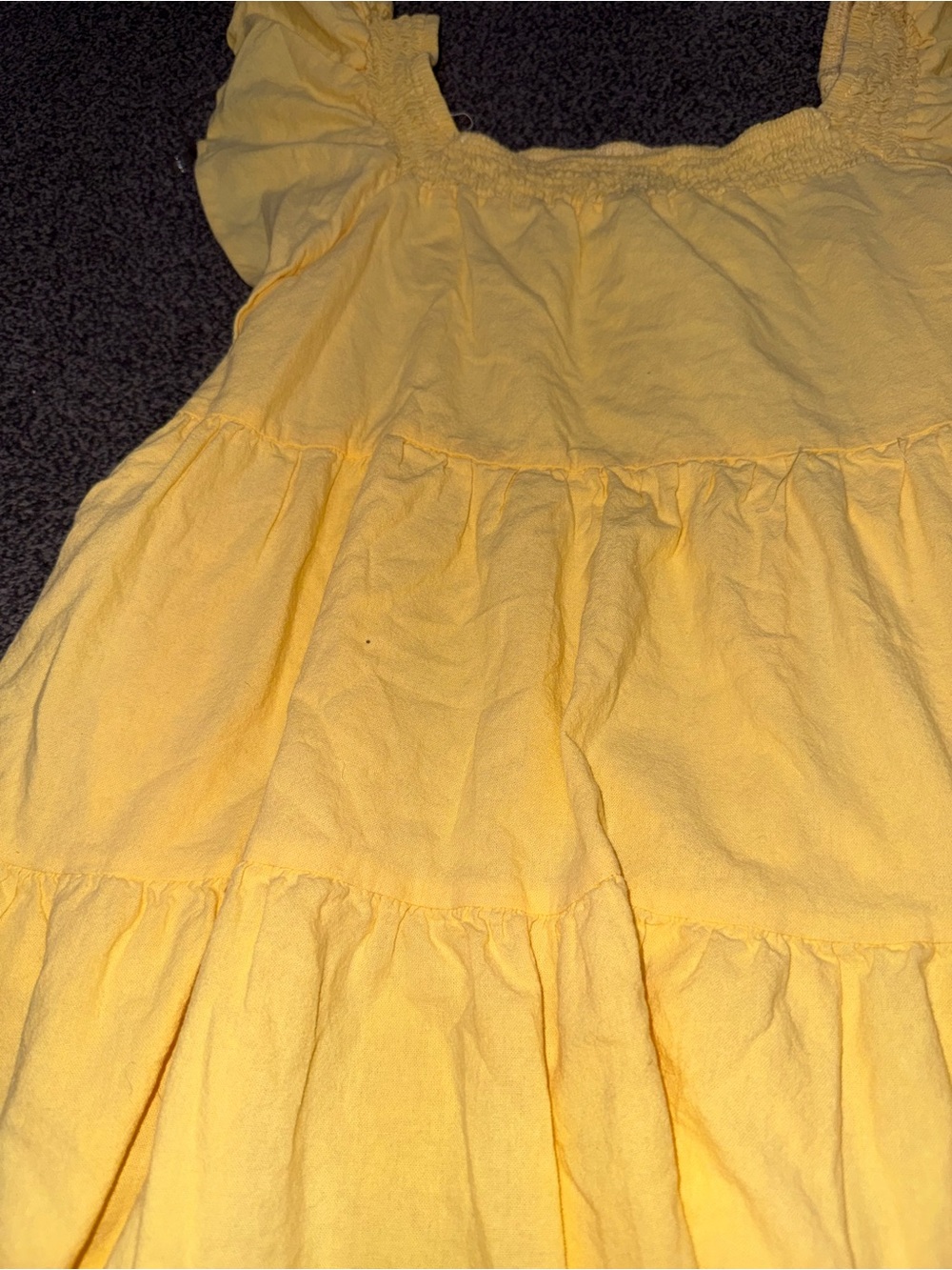 Princess Polly Yellow Tiered Ruffle Dress Size 4 Boho Cottagecore Style - Picture 9 of 9